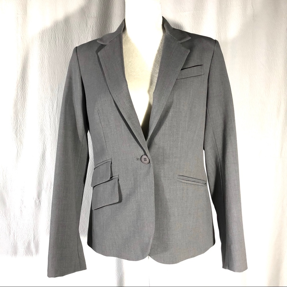 New York & Company Gray Stretch Blazer